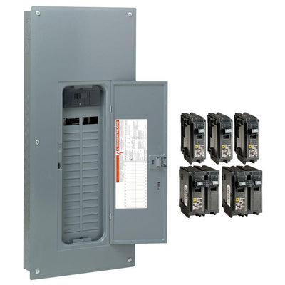 Homeline 200 Amp 40-Space 80-Circuit Indoor Main Breaker Qwik-Grip Plug-On Neutral Load Center with Cover - Value Pack - Super Arbor