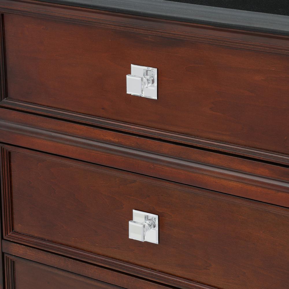 1 in. Self Adhesive Acrylic Mirror Pull Knob