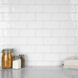 Merola Tile Castillo White 2-7/8 in. x 5-7/8 in. Ceramic Subway Wall Tile (5.67 sq. ft. / Case)