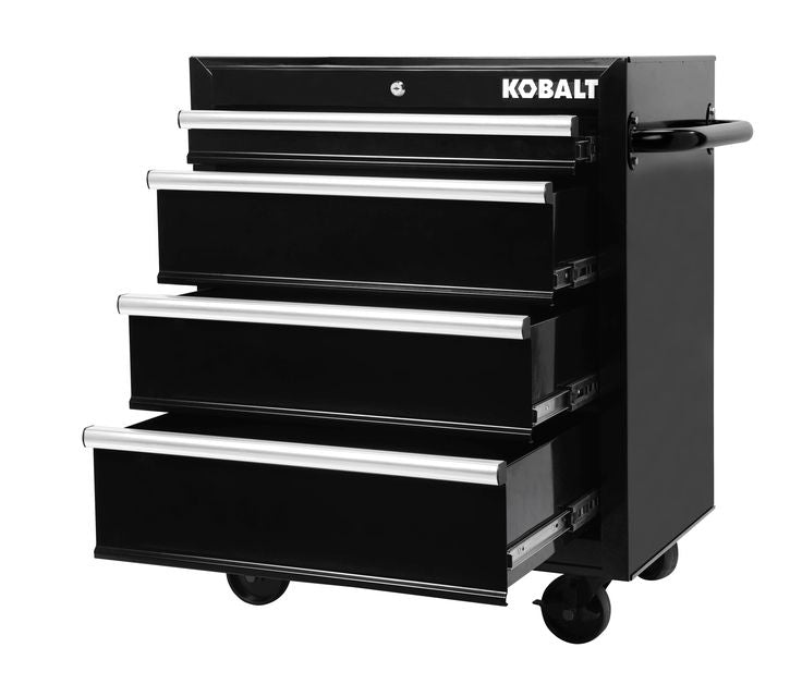 Kobalt 26.7-in W x 33-in H 4-Drawer Steel Rolling Tool Cabinet (Black)