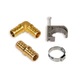 1/2 in. x 500 ft. PEX Tubing Plumbing Kit with Crimper, Cutter Tools Barb Elbow Straight Coupling and Plug, Full Strap - Super Arbor