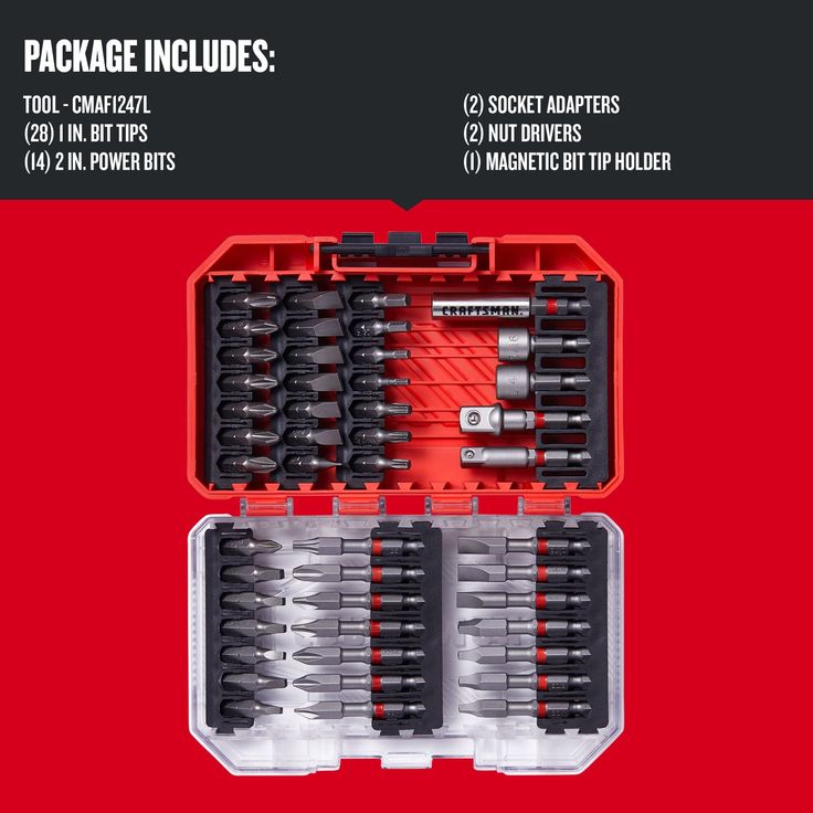 CRAFTSMAN 47-Piece Steel Hex Shank Screwdriver Bit Set