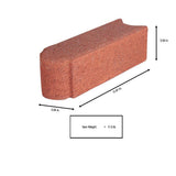 Edgerstone 12 in. x 3.5 in. x 3.5 in. River Red Concrete Edger (288-Pieces/282 lin. ft./Pallet) - Super Arbor