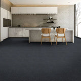 STAINMASTER Essentials Blue Diamonds II 12-ft Iron Textured Carpet Sample (Interior)