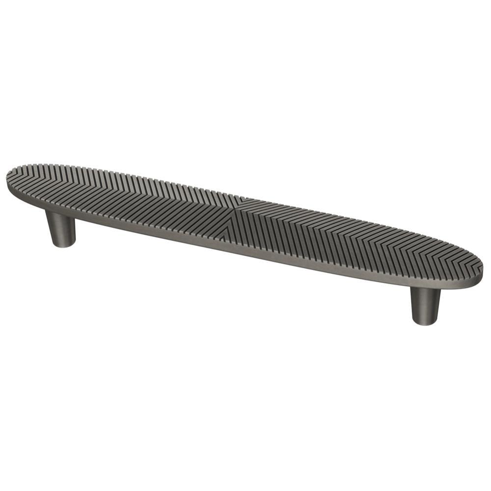 Modern Herringbone 3-3/4 in. (96mm) Center-to-Center Brushed Brass Cabinet Drawer Pull (2-Pack) - Super Arbor
