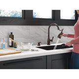 Charmaine Single-Handle Pull-Down Sprayer Kitchen Faucet with Touch2O and ShieldSpray Technologies in Venetian Bronze - Super Arbor