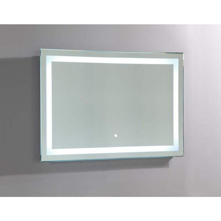 39 in x 28 in White LED Lighted Rectangle Bathroom Vanity Mirror With Touch Sensor