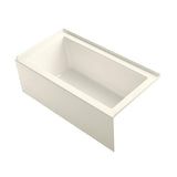 Underscore 60 in. Acrylic Right-Hand Drain Rectangular Alcove Bathtub in White - Super Arbor