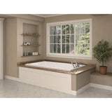 Sapphire 71.5 in. Rectangular Drop-in Air Bath Tub in White - Super Arbor