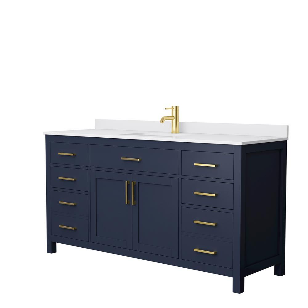 Beckett 72 in. W x 22 in. D Double Bath Vanity in Dark Gray with Cultured Marble Vanity Top in Carrara with White Basins - Super Arbor