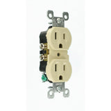 15 Amp Residential Grade Grounding Duplex Outlet, Ivory (10-Pack) - Super Arbor