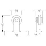 37 in. x 84 in. 3/4 Lite Concorde KD Clear Glass Black Metal Finish Sliding Barn Door with Hardware Kit - Super Arbor
