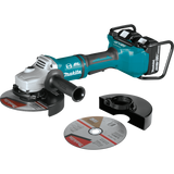Makita 18V X2 LXT (36V) Brushless 7 in. Paddle Switch Cut‑Off/Angle Grinder Kit, 5.0Ah, with Bonus Hubbed Grinding Wheel (10-Pack)