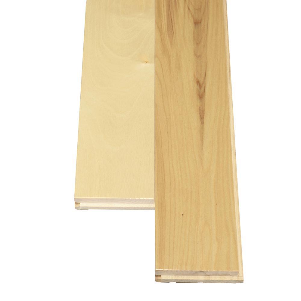 MONO SERRA Canadian Northern Birch Natural 3/4 in.Thick x 4-1/4 in. Wide x Varying Length Solid Hardwood (20 sq. ft. / case) - Super Arbor