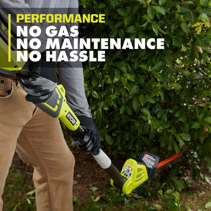 RYOBI 18 in. 40-Volt Lithium-Ion Cordless Pole Hedge Trimmer with 2.0 Ah Battery and Charger Included