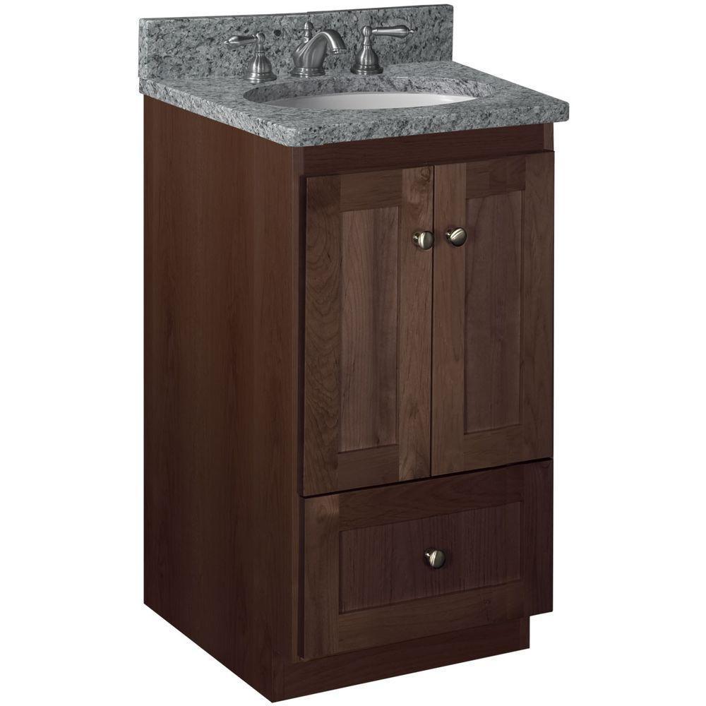 Shaker 42 in. W x 21 in. D x 34.5 in. H Vanity Cabinet Only in Natural Alder - Super Arbor