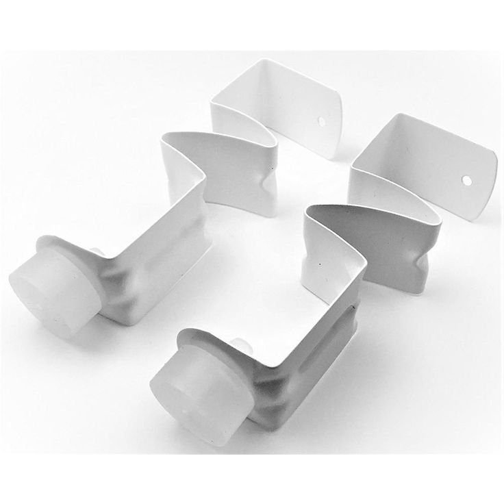 Clip-on Door Stop 1-3/4 in. Exterior Door White (2-Pack)