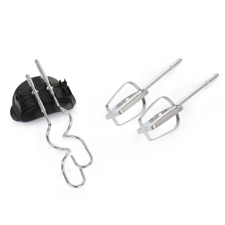 5-Speed Red Hand Mixer with Beaters and Dough Hooks
