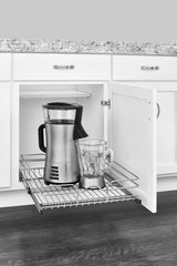 Rev-A-Shelf 14.5-in W x 6-in H 1-Tier Pull Out Metal Basket