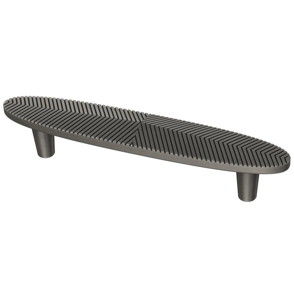 Modern Herringbone 3-3/4 in. (96mm) Center-to-Center Brushed Brass Cabinet Drawer Pull (2-Pack) - Super Arbor