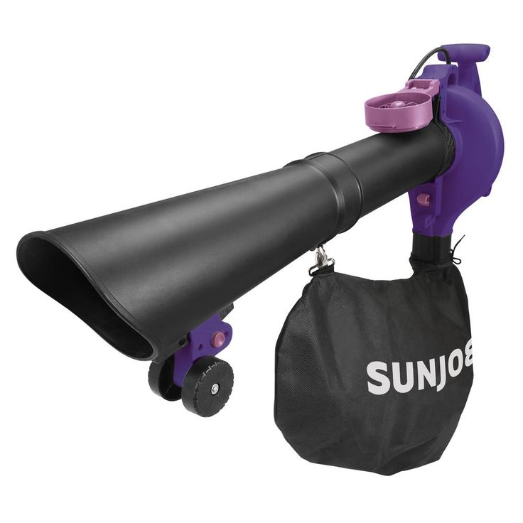 Sun Joe 250 MPH 440 CFM 14 Amp Electric Handheld Blower/Vacuum/Mulcher with Gutter Attachment, Purple
