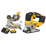 7-1/4 in. 20-Volt MAX Lithium-Ion Cordless Miter Saw with Bonus Cordless Jigsaw - Super Arbor