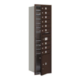56-3/4 in. Max Height Unit Bronze Private Front Loading 4C Horizontal Mailbox with 9 MB1 Doors/1 PL - Super Arbor