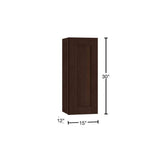Home Decorators Collection Newport 15 in. W x 12 in. D x 30 in. H Assembled Plywood Wall Kitchen Cabinet in Manganite with Soft Close