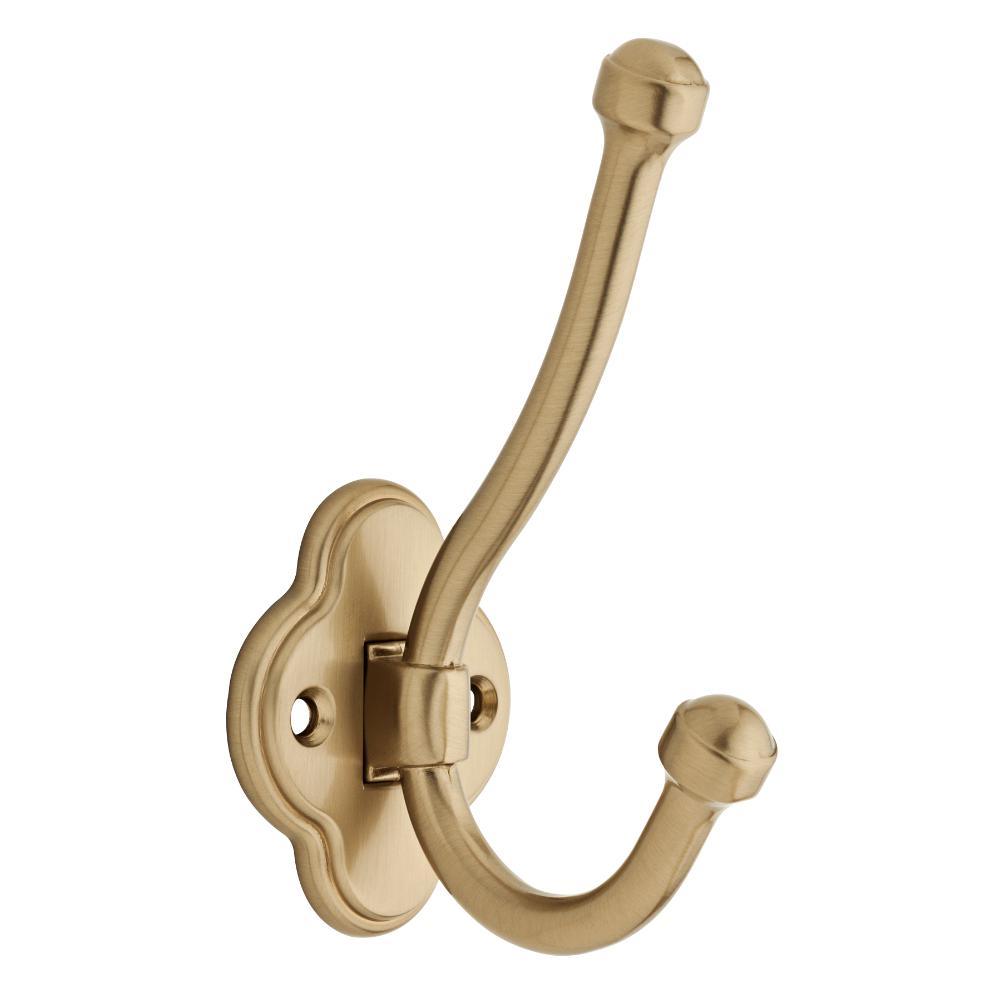 2-1/4 in. Champagne Bronze Scroll Edge Wall Hook - Super Arbor