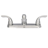 Delton 2-Handle Standard Kitchen Faucet with Side Sprayer in Polished Chrome - Super Arbor