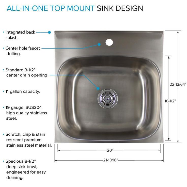 All-in-One 22 in. x 22 in. x 35 in. Metal Drop-In Laundry/Utility Sink and Cabinet in Black