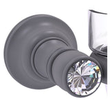 Allied Brass Carolina Crystal Matte Gray Brass Bath Accessory Set
