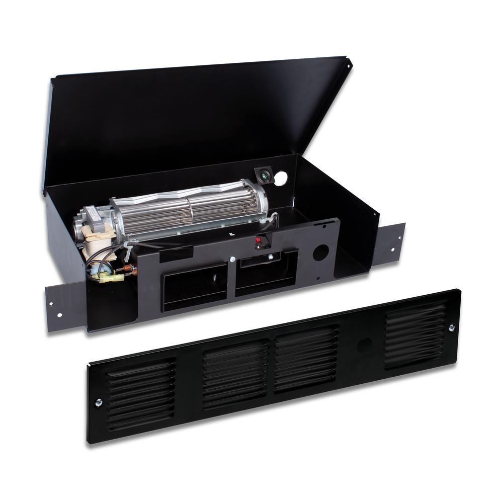 Perfectoe 1,000-Watt 120-Volt Fan-Forced Under-Cabinet Electric Heater in Black - Super Arbor