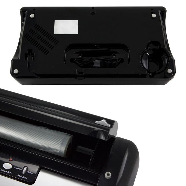Black Food Vacuum Sealer with Bag Cutter