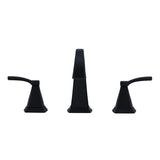 Delta Flynn Matte Black 2-handle Widespread WaterSense Bathroom Sink Faucet with Drain