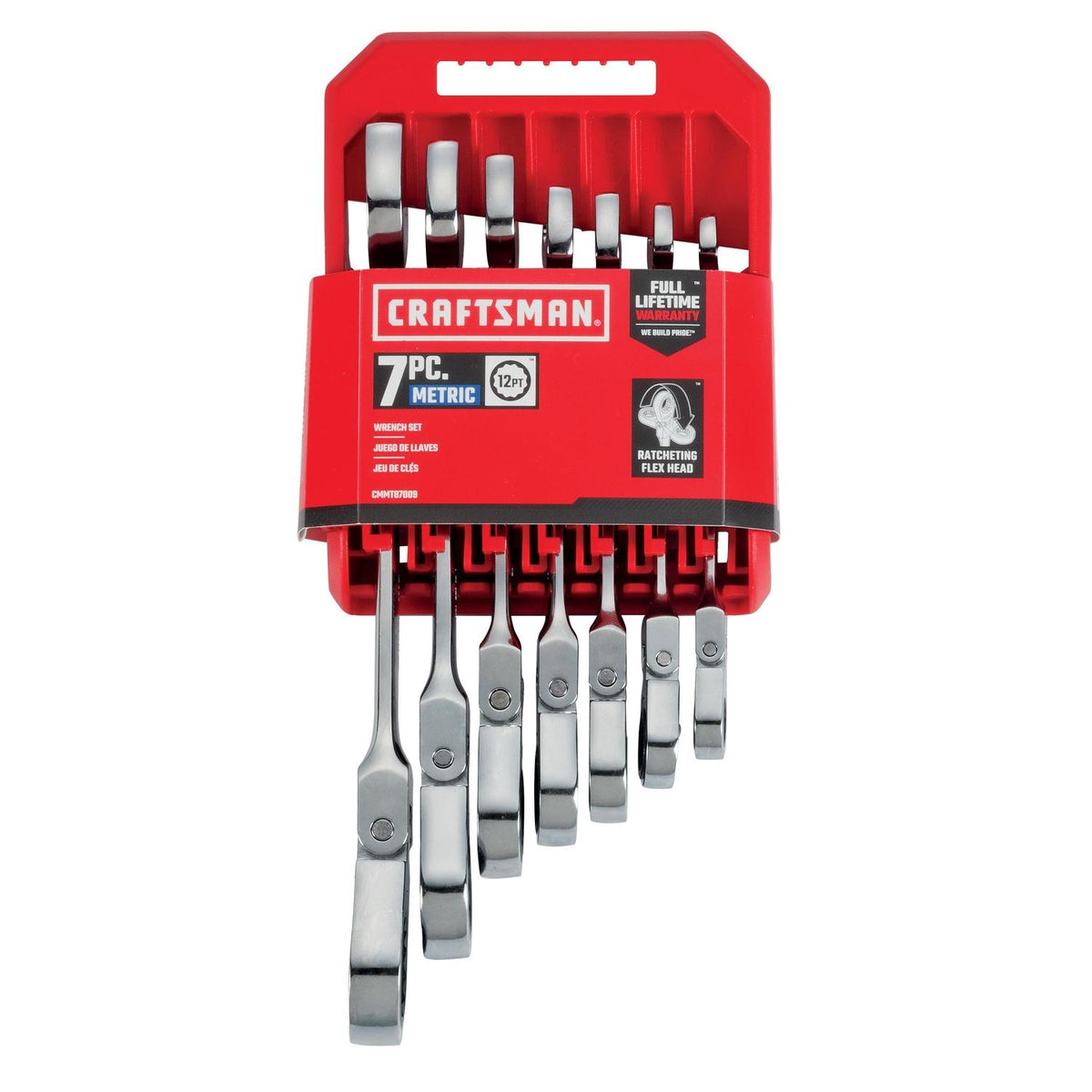Craftsman 7 pc Metric Reversible Ratcheting Flex Head Wrench Set