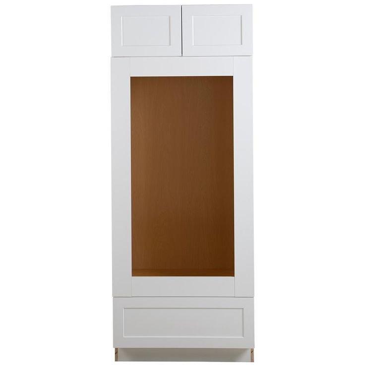 Cambridge Shaker Ready-to-Assemble 33x84x24.5 in. Base Double Oven Cabinet w/ 2 Soft Close Doors & Drawer in White