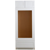 Cambridge Shaker Ready-to-Assemble 33x84x24.5 in. Base Double Oven Cabinet w/ 2 Soft Close Doors & Drawer in White