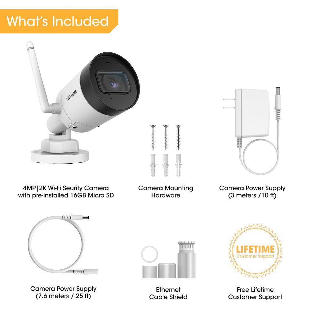 Guard Bullet Outdoor 2K(4MP) IP Wireless Security Surveillance Camera With No Monthly Fees and Wide Angle Lens - Super Arbor