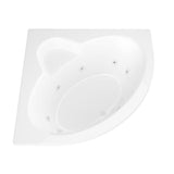 Jaspers 5 ft. Acrylic Corner Drop-in Whirlpool Bathtub in White - Super Arbor