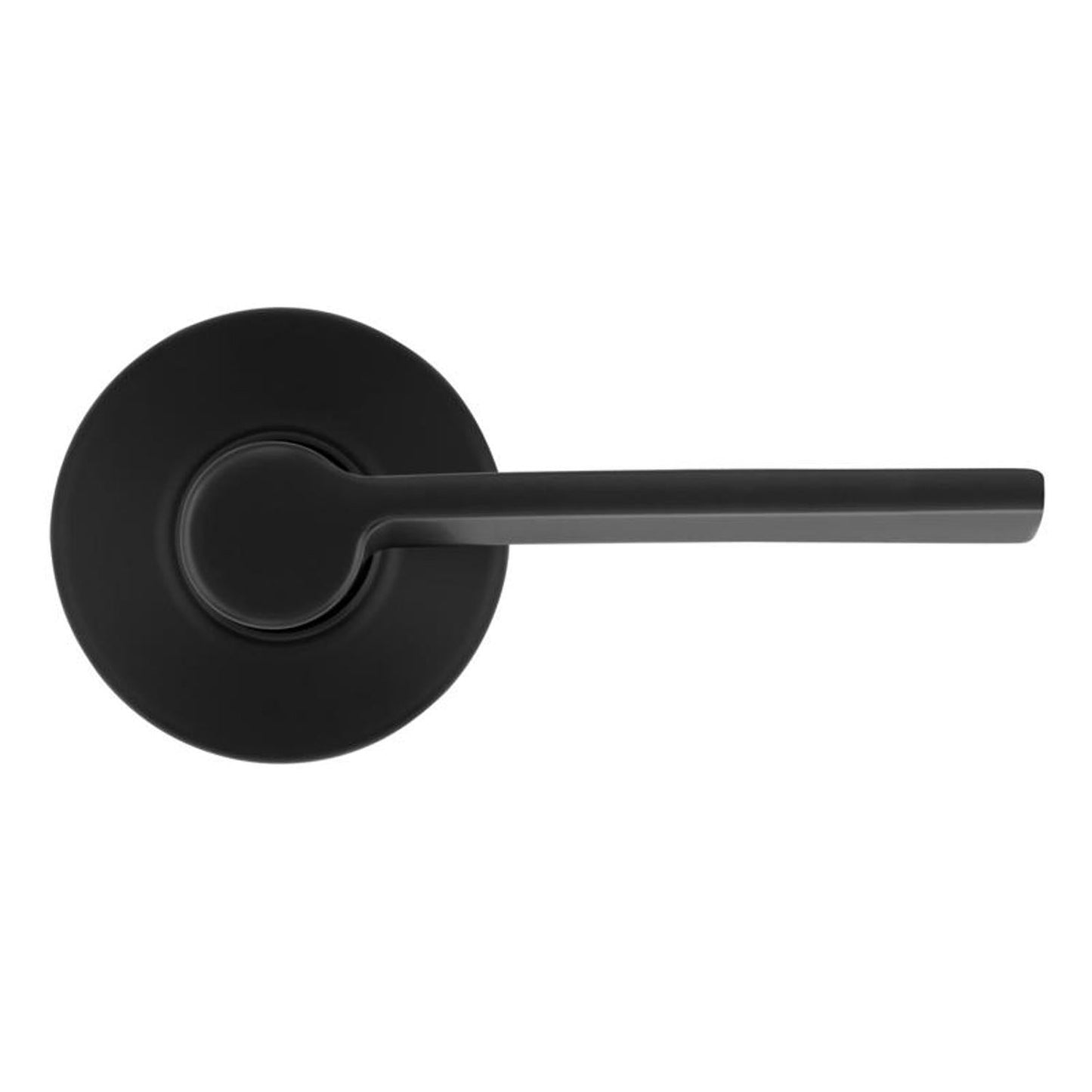 Kwikset Ladera Matte Black Passage Lever, Reversible for Right or Left Handed Doors