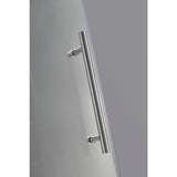 Cascadia 34 in. x 72 in. Completely Frameless Hinged Shower Door in Stainless Steel with Clear Glass - Super Arbor