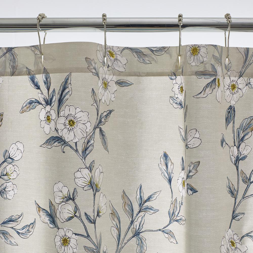 Primrose 72 in. Multicolored Floral Cotton Percale Standard Shower Curtain - Super Arbor