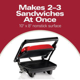 1400-Watt Red Panini Press with Floating Lid