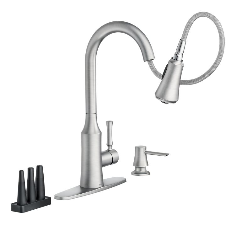 Venango Single-Handle Pull-Down Sprayer Kitchen Faucet with Reflex and Power Clean Attachments in Chrome