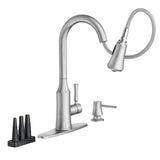 Venango Single-Handle Pull-Down Sprayer Kitchen Faucet with Reflex and Power Clean Attachments in Chrome