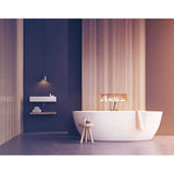 Lille 67 in. Acrylic Flatbottom Freestanding Bathtub in White - Super Arbor