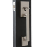 Century Satin Nickel Entry Door Handle with Latitude Door Lever - Super Arbor