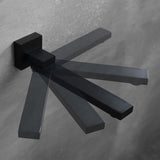 3-Handle 1-Spray Tub and Shower Faucet Ceiling Mounted Rain Shower Fixtures Matte Black with Handheld and Tub Spout