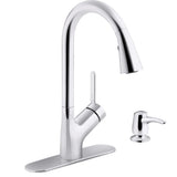 Setra Single-Handle Touchless Pull-Down Sprayer Kitchen Faucet in Matte Black - Super Arbor